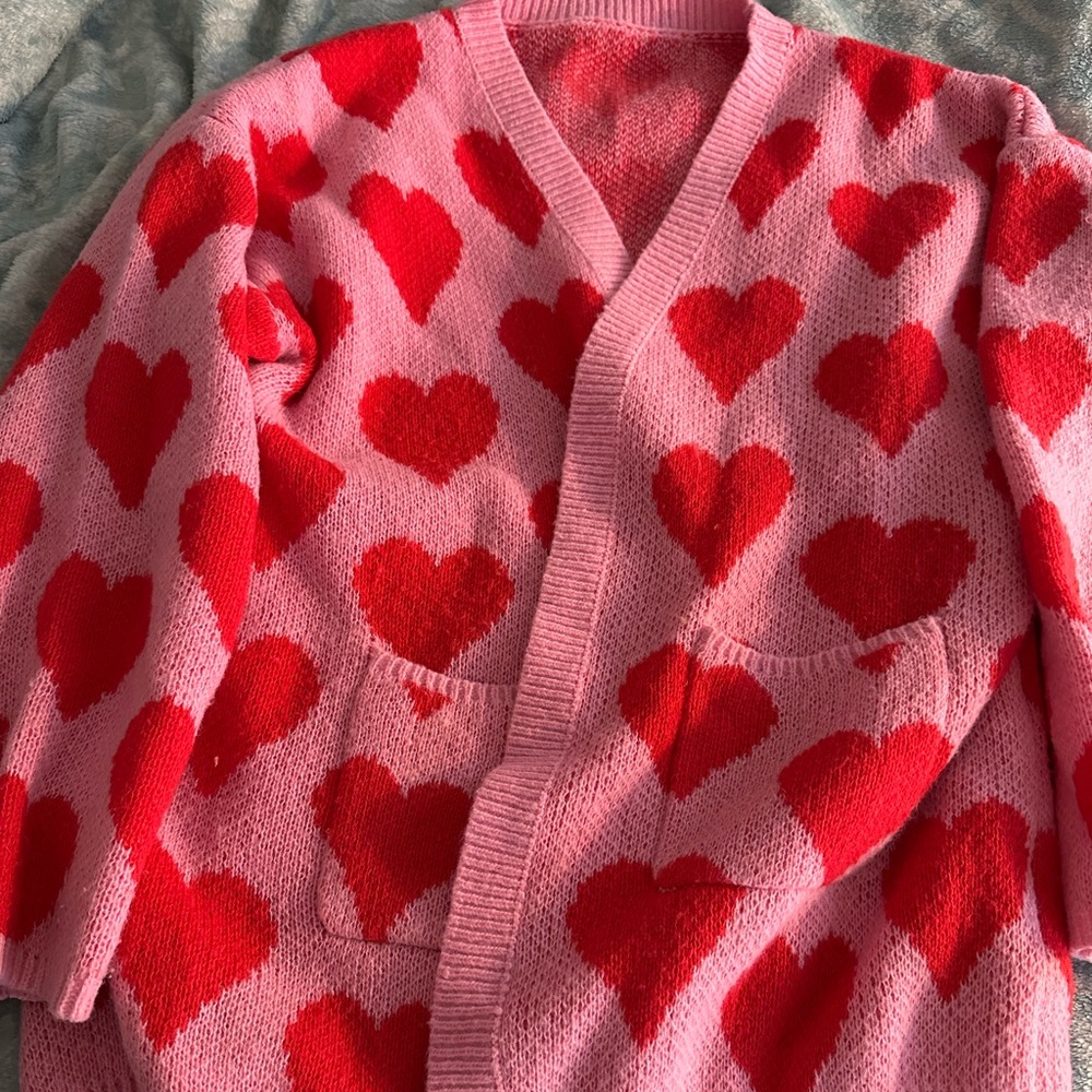 Heart cardigan by shein large